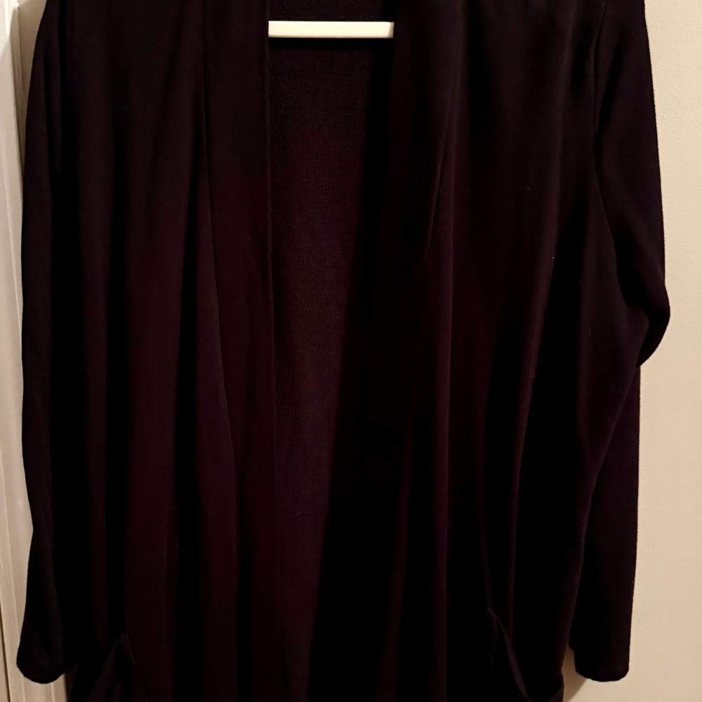 Susan Graver Classic Black Cardigan